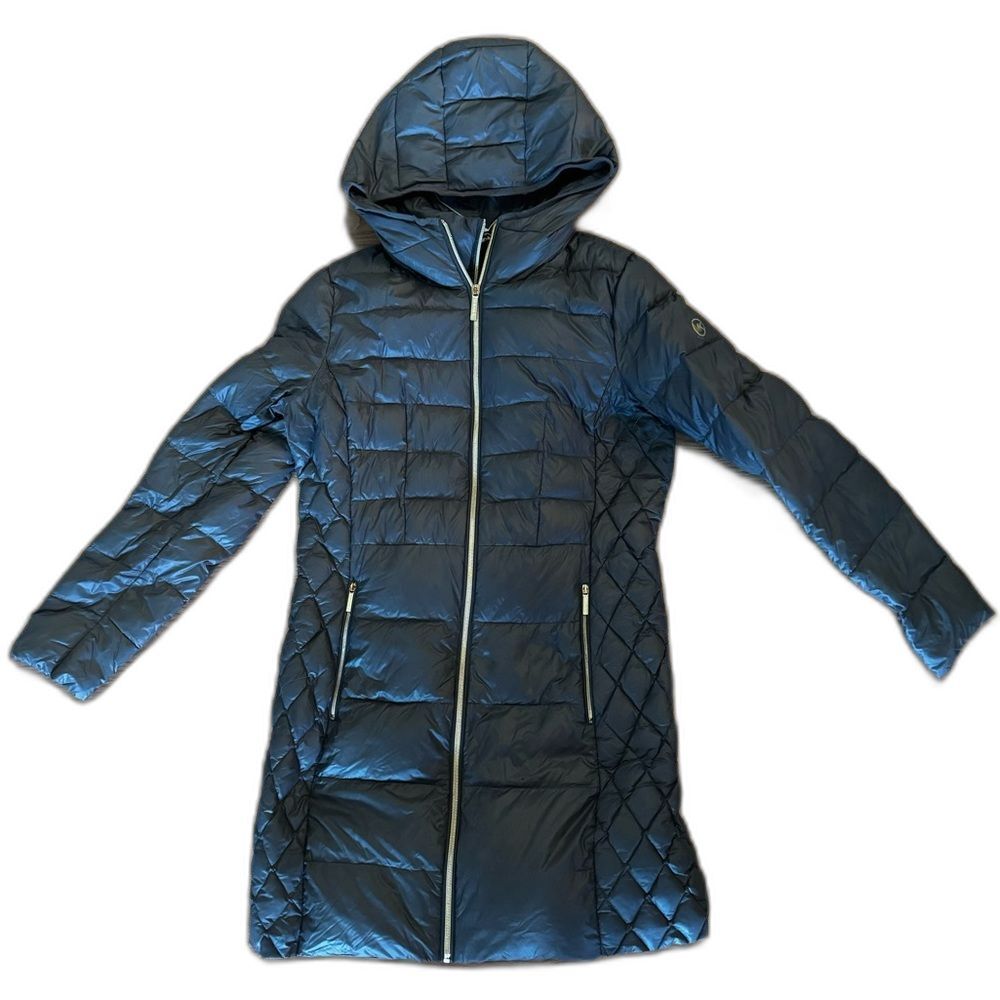 Michael Kors Women's Ultra Lightweight Down Filled Gray Parka Size Small